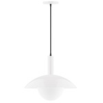 Stack Glow Pendant with Glass Globe - White / Opal