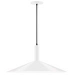 Stack Shallow Cone Pendant - White