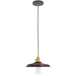 Uno Wood Pendant - Brushed Brass / Architectural Bronze