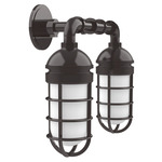Vaportite 2 Light Outdoor Wall Sconce - Architectural Bronze / Frosted