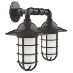 Vaportite 2 Light Cap Outdoor Wall Sconce - Architectural Bronze / Frosted