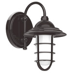 Vaportite Hook Outdoor Wall Light - Architectural Bronze / Frosted