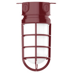 Vaportite Outdoor Ceiling Light - Barn Red / Frosted