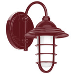 Vaportite Hook Outdoor Wall Light - Barn Red / Frosted
