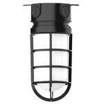 Vaportite Outdoor Ceiling Light Fixture - Black / Frosted