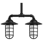 Vaportite Linear Cap Outdoor Pendant - Black / White