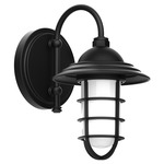 Vaportite Hook Outdoor Wall Light - Black / Frosted
