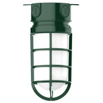 Vaportite Outdoor Ceiling Light - Forest Green / Frosted