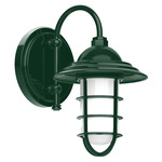 Vaportite Hook Outdoor Wall Light - Forest Green / Frosted