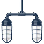 Vaportite Linear Outdoor Pendant - Navy / Frosted