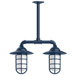 Vaportite Linear Cap Outdoor Pendant - Navy / White