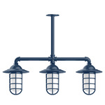 Vaportite Linear Cap Outdoor Pendant - Navy / White