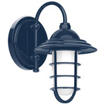 Vaportite Hook Outdoor Wall Light - Navy / Frosted