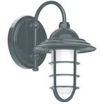 Vaportite Hook Outdoor Wall Light - Slate Gray / Frosted