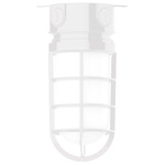 Vaportite Outdoor Ceiling Light - White / Frosted