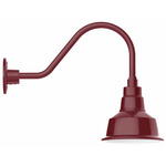 Warehouse Gooseneck Outdoor Wall Light - Barn Red