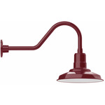 Warehouse Gooseneck Outdoor Wall Light - Barn Red