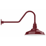 Warehouse Gooseneck Outdoor Wall Light - Barn Red