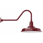 Warehouse Gooseneck Outdoor Wall Light - Barn Red