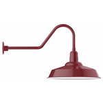 Warehouse Gooseneck Outdoor Wall Light - Barn Red