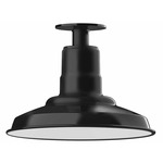 Warehouse Outdoor Ceiling Light Fixture - Black