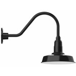 Warehouse Gooseneck Outdoor Wall Light - Black