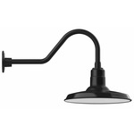 Warehouse Gooseneck Outdoor Wall Light - Black