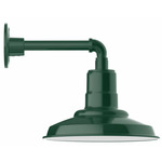 Warehouse Straight Arm Outdoor Wall Light - Forest Green