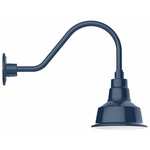 Warehouse Gooseneck Outdoor Wall Light - Navy