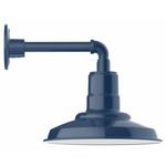 Warehouse Straight Arm Outdoor Wall Light - Navy