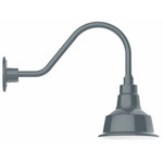 Warehouse Gooseneck Outdoor Wall Light - Slate Gray