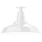 Warehouse Outdoor Ceiling Light Fixture - White Gloss