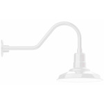 Warehouse Gooseneck Outdoor Wall Light - White Gloss