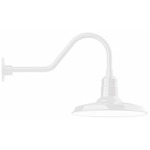 Warehouse Gooseneck Outdoor Wall Light - White Gloss