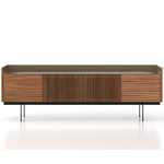 Stockholm Technic 4 Door Sideboard - Black / Walnut / Bronze Aluminum