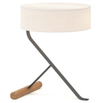 Chicago Table Lamp - Black / Walnut / Natural