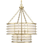 Byron Chandelier - Warm Brass / Frosted