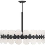 Boca Chandelier - Matte Black / Strie Piastra