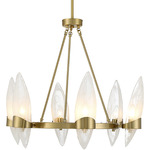 Nouvel Chandelier - Warm Brass / Strie