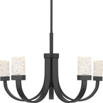 Kahn Chandelier - Matte Black / Clear