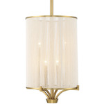 Wynwood 4-Light Chandelier - Warm Brass / Soft White String