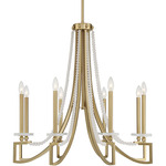 Helen Chandelier - Warm Brass / Frosted