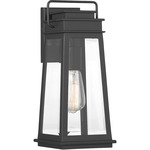 Boone Outdoor Wall Sconce - Matte Black / Clear