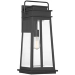 Boone Outdoor Wall Sconce - Matte Black / Clear