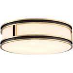 Alberti Ceiling Light - Matte Black / Warm Brass / White Opal