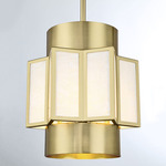 Gideon Pendant - Warm Brass / Capiz