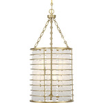 Byron Pendant - Warm Brass / Frosted