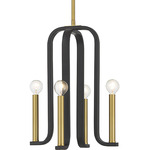 Archway Pendant - Matte Black / Warm Brass