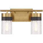 Brickell Bathroom Vanity Light - Warm Brass / Crackled