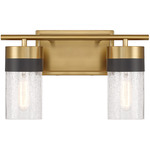 Brickell Bathroom Vanity Light - Warm Brass / Crackled